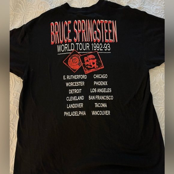 VINTAGE Bruce Springsteen 1992-93 Authentic World Tour Shirt~Rare~Unisex XL 🎸 - Picture 2 of 6